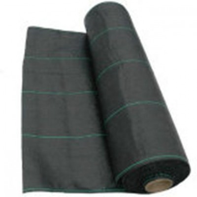 Plastic Agricultural black UV woven weed barrier fabric plastic ground cover for greenhouse garden nursery